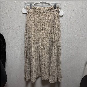 Japna Cream and Black A-Line Skirt